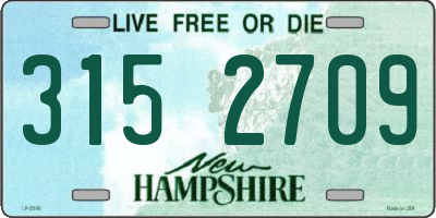 NH license plate 3152709