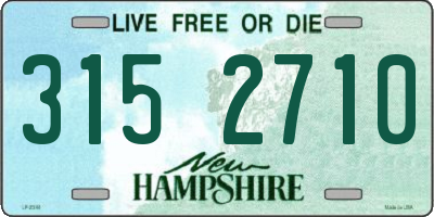 NH license plate 3152710