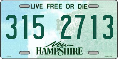 NH license plate 3152713