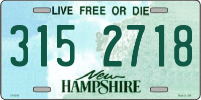 NH license plate 3152718