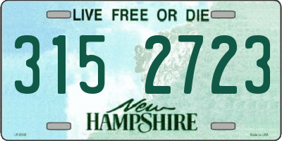 NH license plate 3152723