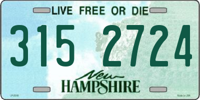 NH license plate 3152724