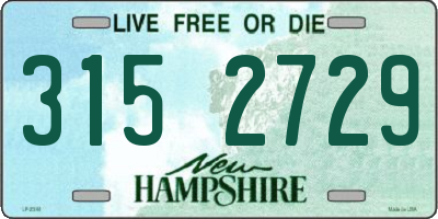 NH license plate 3152729
