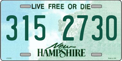 NH license plate 3152730