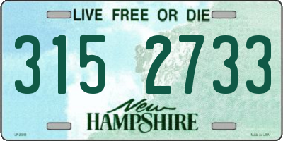 NH license plate 3152733