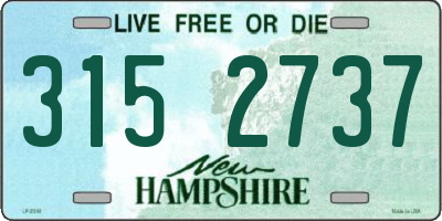 NH license plate 3152737