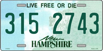 NH license plate 3152743