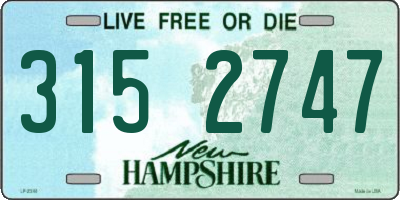 NH license plate 3152747