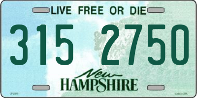 NH license plate 3152750