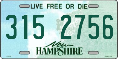 NH license plate 3152756