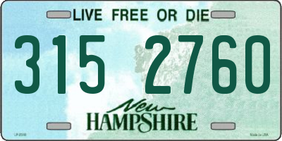 NH license plate 3152760