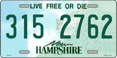 NH license plate 3152762