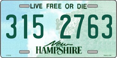 NH license plate 3152763