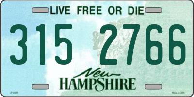 NH license plate 3152766