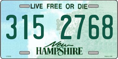 NH license plate 3152768
