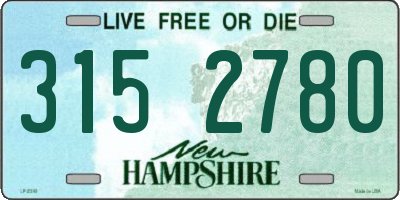 NH license plate 3152780