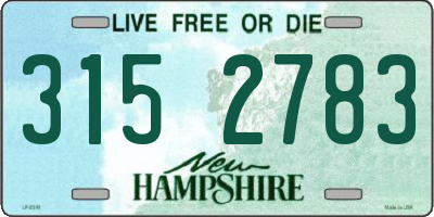 NH license plate 3152783