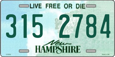 NH license plate 3152784