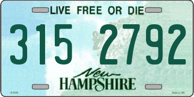 NH license plate 3152792