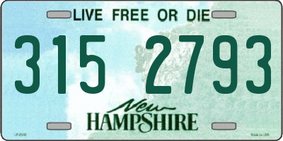 NH license plate 3152793