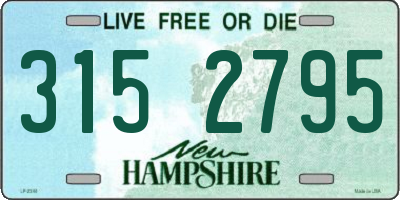 NH license plate 3152795
