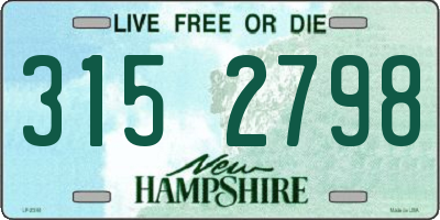NH license plate 3152798