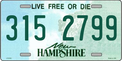 NH license plate 3152799