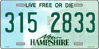 NH license plate 3152833