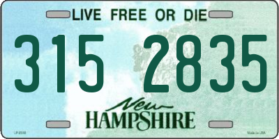 NH license plate 3152835