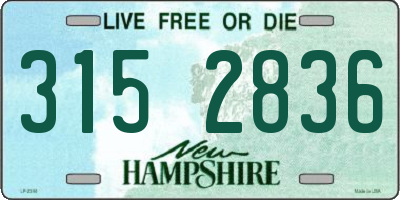 NH license plate 3152836