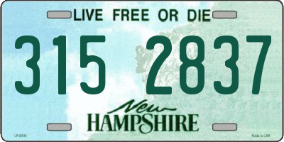 NH license plate 3152837