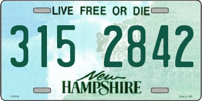 NH license plate 3152842