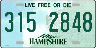 NH license plate 3152848