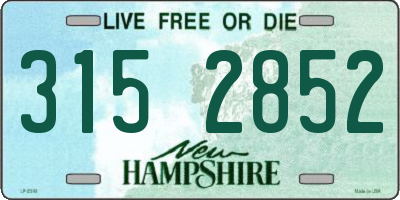 NH license plate 3152852