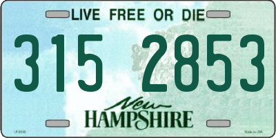 NH license plate 3152853