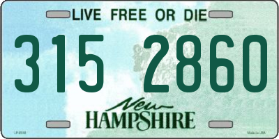 NH license plate 3152860