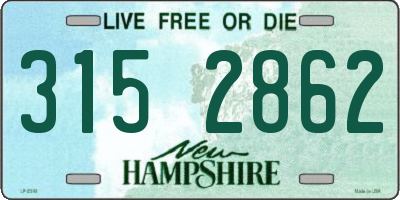 NH license plate 3152862
