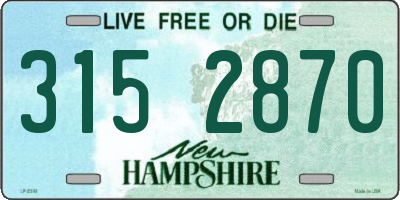 NH license plate 3152870
