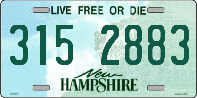 NH license plate 3152883
