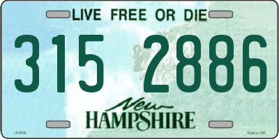 NH license plate 3152886