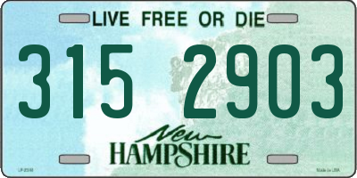 NH license plate 3152903
