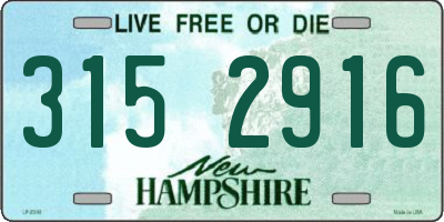 NH license plate 3152916