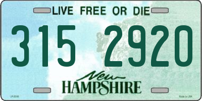 NH license plate 3152920