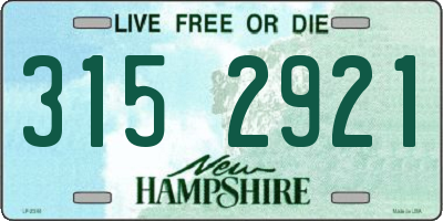 NH license plate 3152921