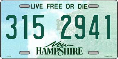 NH license plate 3152941