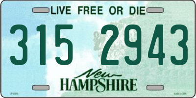 NH license plate 3152943