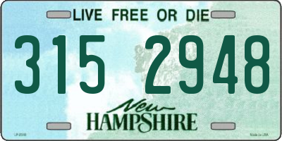 NH license plate 3152948