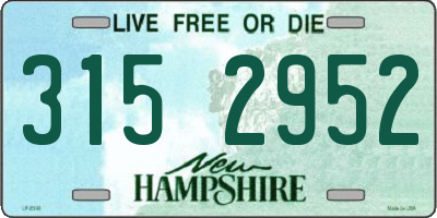 NH license plate 3152952