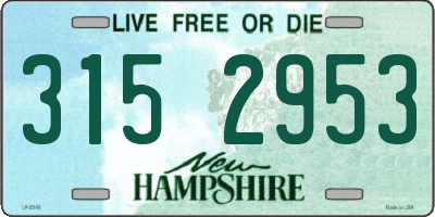 NH license plate 3152953