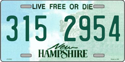 NH license plate 3152954